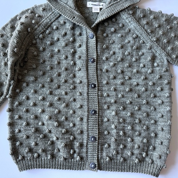 Misha And Puff Hooded Cardigan - Seal Grey - Picture 3 of 5